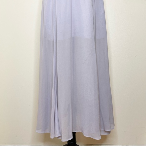 Reformation Lilac Sheer Shoulder Knot Midi Dress US 6 - Picture 5 of 8